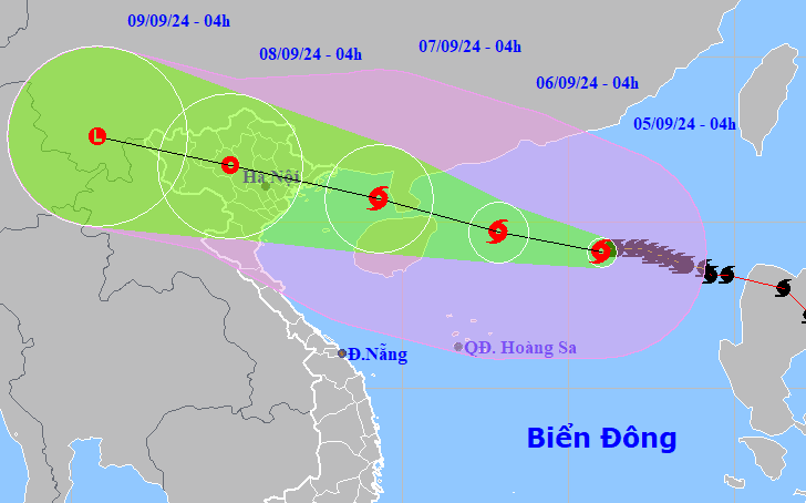 Bão Yagi mạnh lên cấp 15 