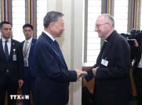  Tổng Bí thư, Chủ tịch nước Tô Lâm gặp Thủ tướng Tòa thánh Vatican 第1张