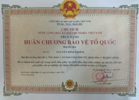 Chủ tịch nước Tô Lâm truy tặng Huân chương Bảo vệ Tổ quốc cho đại úy hy sinh khi chống bão số 3