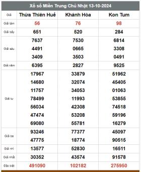 Kết quả xổ số hôm nay ngày 13/10/2024  第3张