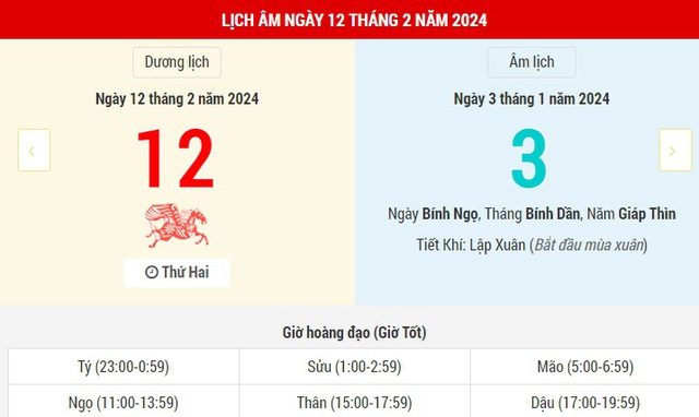  Lịch Âm hôm nay (12-2): Mùng 3 Tết, ngày tốt để làm nhiều việc