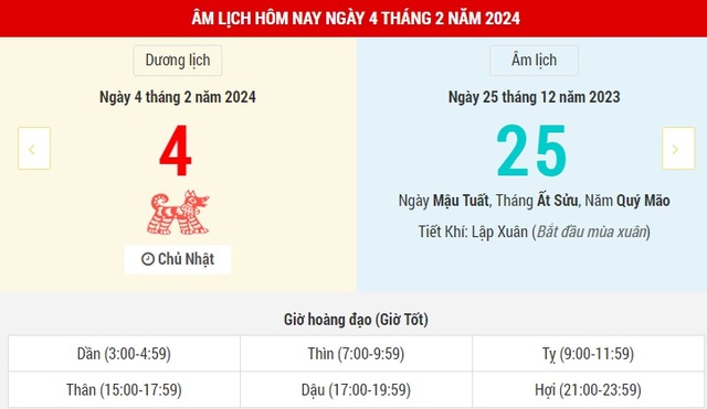  Lịch Âm hôm nay và những thông tin cần tham khảo 第1张